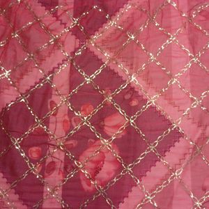 Women Embroidered Pink Colour Dupatta