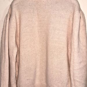 Peach Embroided Sweater