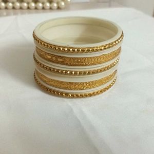 Pola Bangles Set Of 5. Brass With Gold Plated.