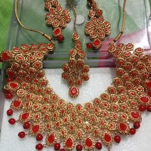 Red And Gold Bridal Set