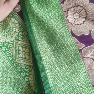 Violet Banaras Saree