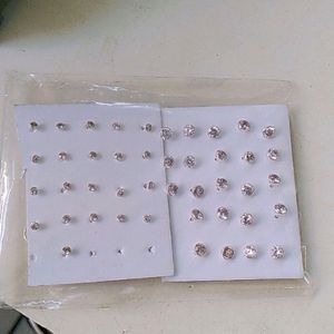 Colorfull Diamond Earrings Pure Silver (Pair)