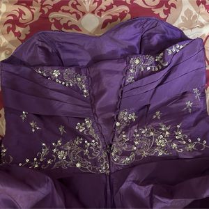 Purple Heavy Embellished Gown