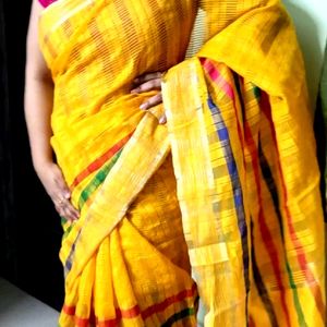 Gorgeous Yellow Saree Perfect For Haldi Event.