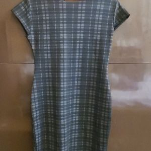 Jet Black Check Print Dress