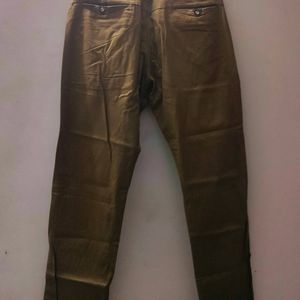 Brown Casual Straight Pants