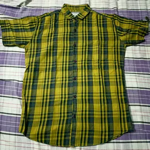 Fm gold xl size shirt yellow half sleeves..luk new