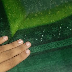 New Shaded Of Green Saree