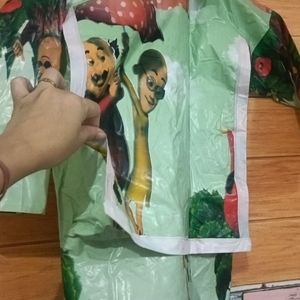 Rain Coat In Motu Patlu Print For 4 To 5 Year Kid