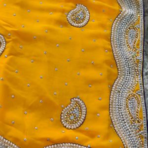 Today's Offer❗️Heavy Pearl Festival Saree💥new