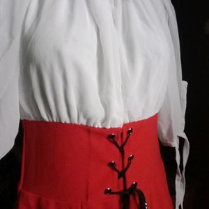 Cute White And Red Corset Dress