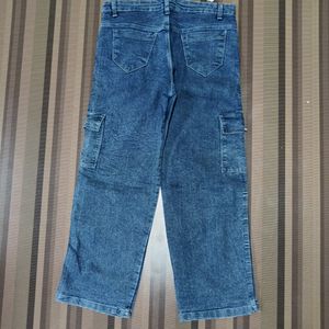 X-40 Size 34 Cargo Straight Women Denim Jeans