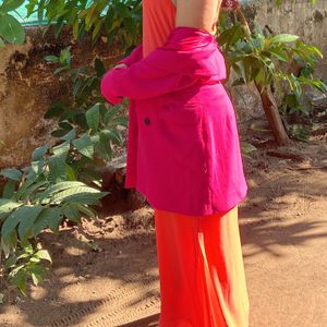 VILA Neon Orange Cocktail Dress