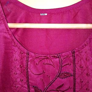 Embroidery Work Kurta 3XL