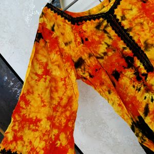 Tie Dye Lace Kurti