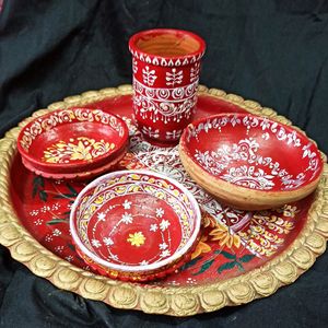 Handmade Dinner Set With Soil