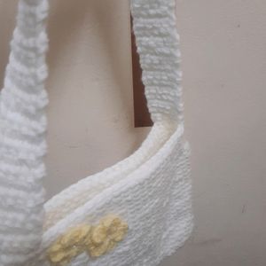 White Crochet Bag