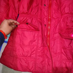 Red Hoodi Wool Jacket