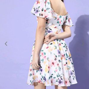 Lovely White Romantic Floral Dress