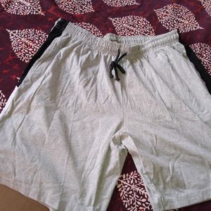 Combo White And Grey 34 Cotton Shorts