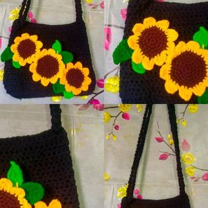 Crochet Sunflower Bag