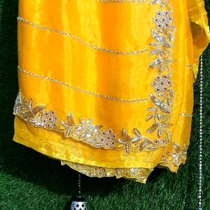 Beautiful yellow saree