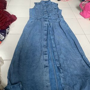 Denim Jacket Type Maxi Dress