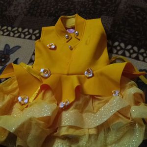 Beutiful Yellow Baby Frock