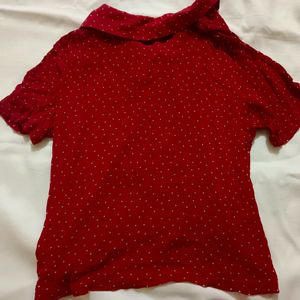 Polkadot Half Shirt