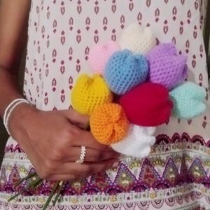 Crochet Tulip flowers bouquet