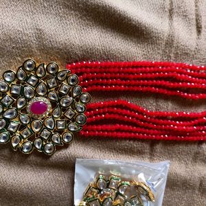 Red Beads Haar Set