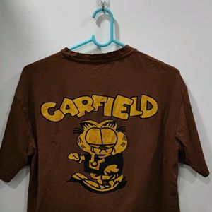 Garfield Brown Crop Tee