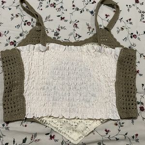 heart shaped crochet top