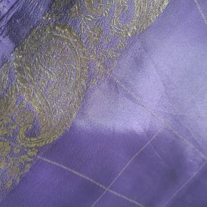 Bright Lavender Silk Saree