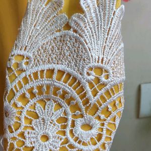 Beautiful Yellow Embroidered Dress