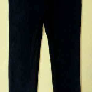 Boys Black Regular Fit Solid Trousers