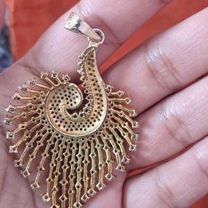 CZ 🦚 Peacock Feather Shape Pendent