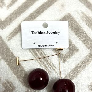 Cherry 🍒 Earrings (light Orange Colour Also Avail