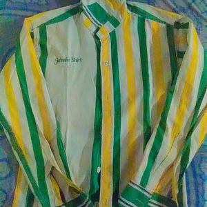 Yellow N Green Line Shirt