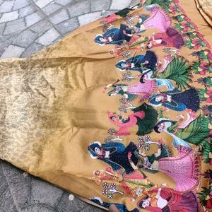 Free Size Lengha with Blouse Piece And Duppatta