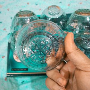 6 Pieces Small Glass Bowl Set