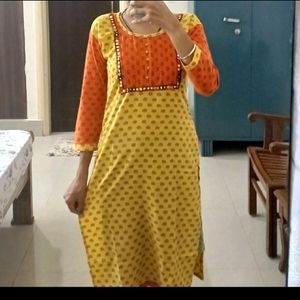 Yellow Color Kurti 💛