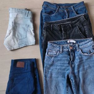 Denim Jean And Shorts Waist 26