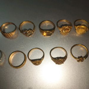 Set Of 10 Artificial Rings