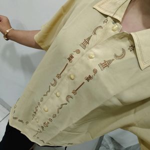 Yellow Embroidery Shirt