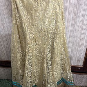 Heavy Embroidered Suit With Skirt And Pant