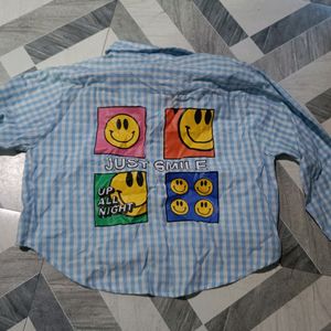 Cute Emoji Crop Shirt