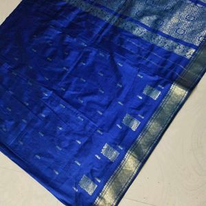 Navy Blue Colour Pure Silk Saree