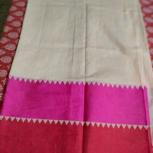 Cream Colour Saree