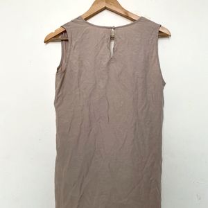 Sleeveless Khakhi Top By Icon Apparel